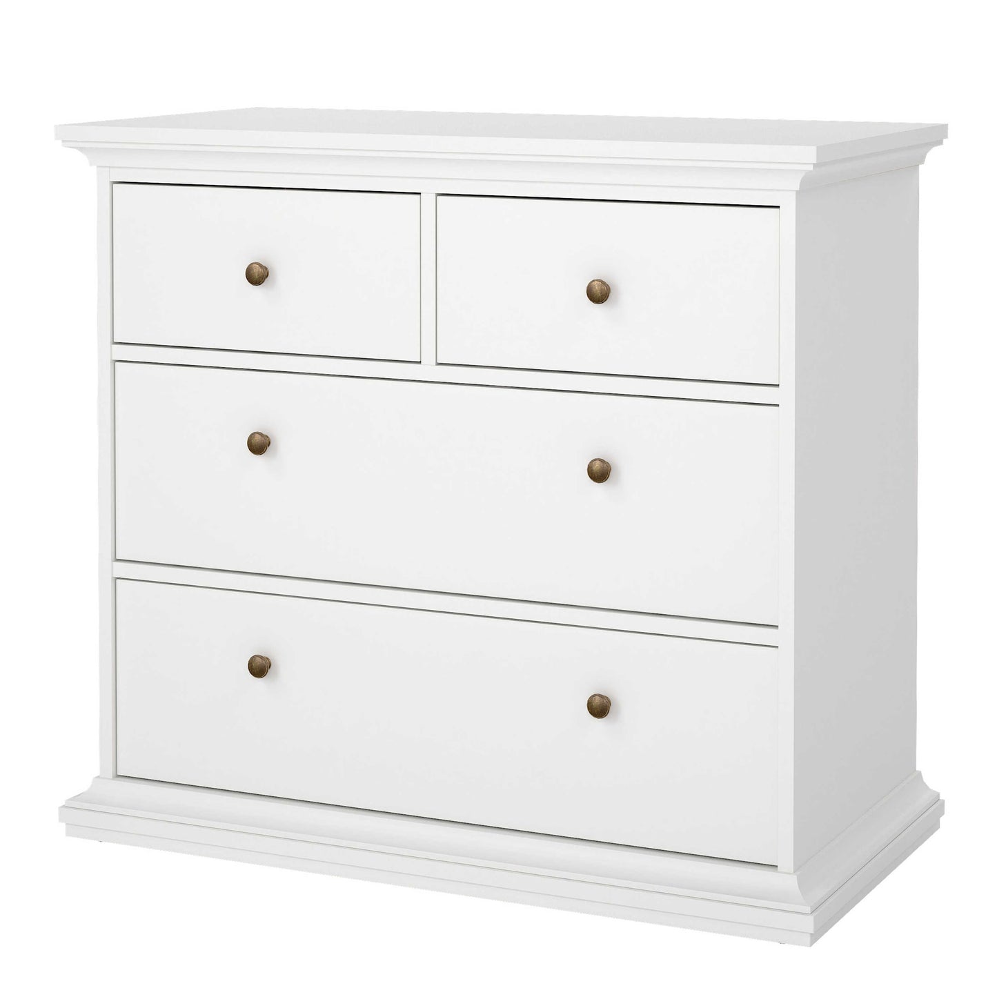 Osaka Farmhouse White Wooden Chest of 4 Drawers