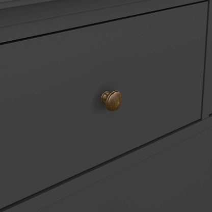 Osaka Farmhouse Dark Grey Wooden Chest 4 Drawers