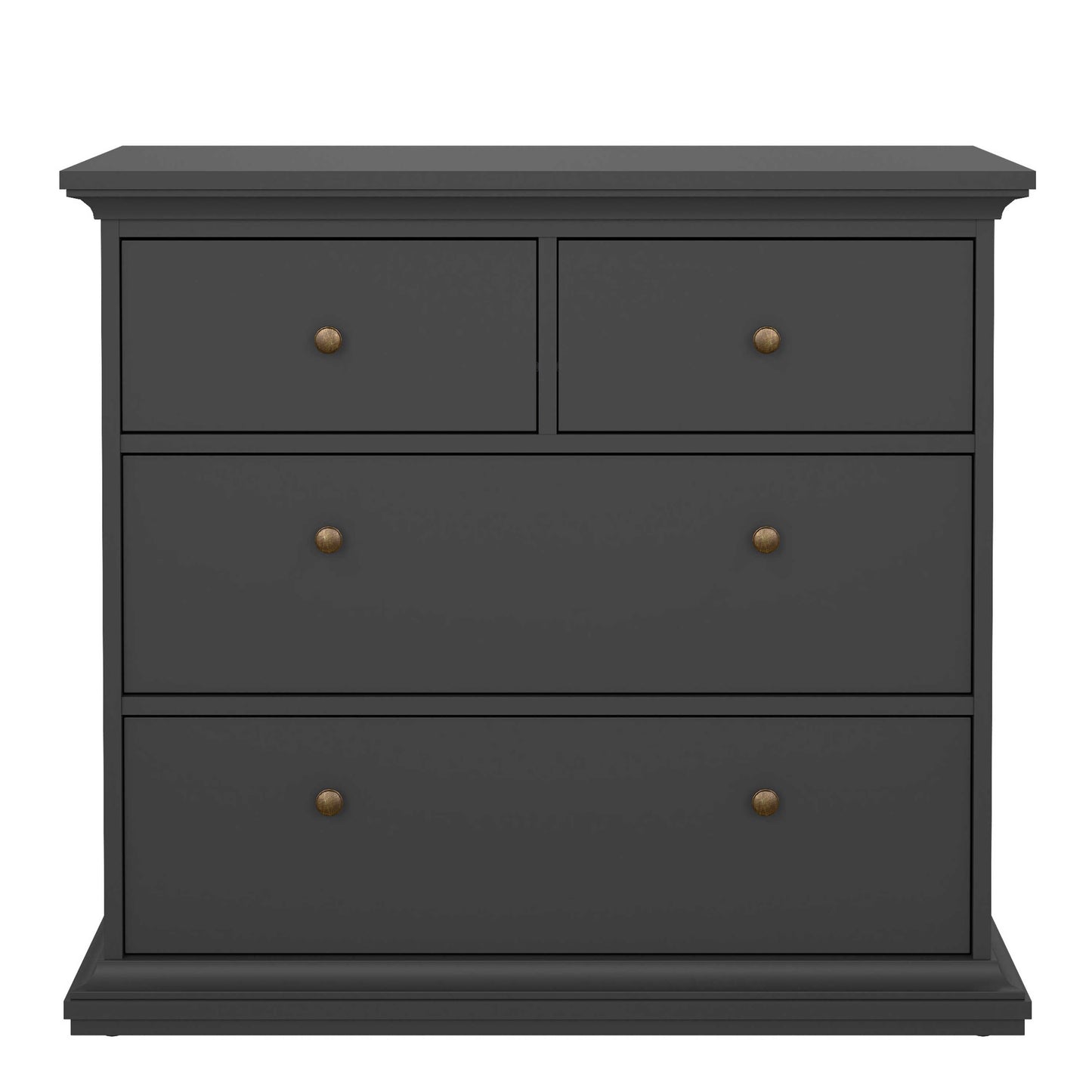 Osaka Farmhouse Dark Grey Wooden Chest 4 Drawers