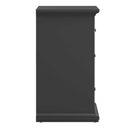 Osaka Farmhouse Dark Grey Wooden Chest 4 Drawers