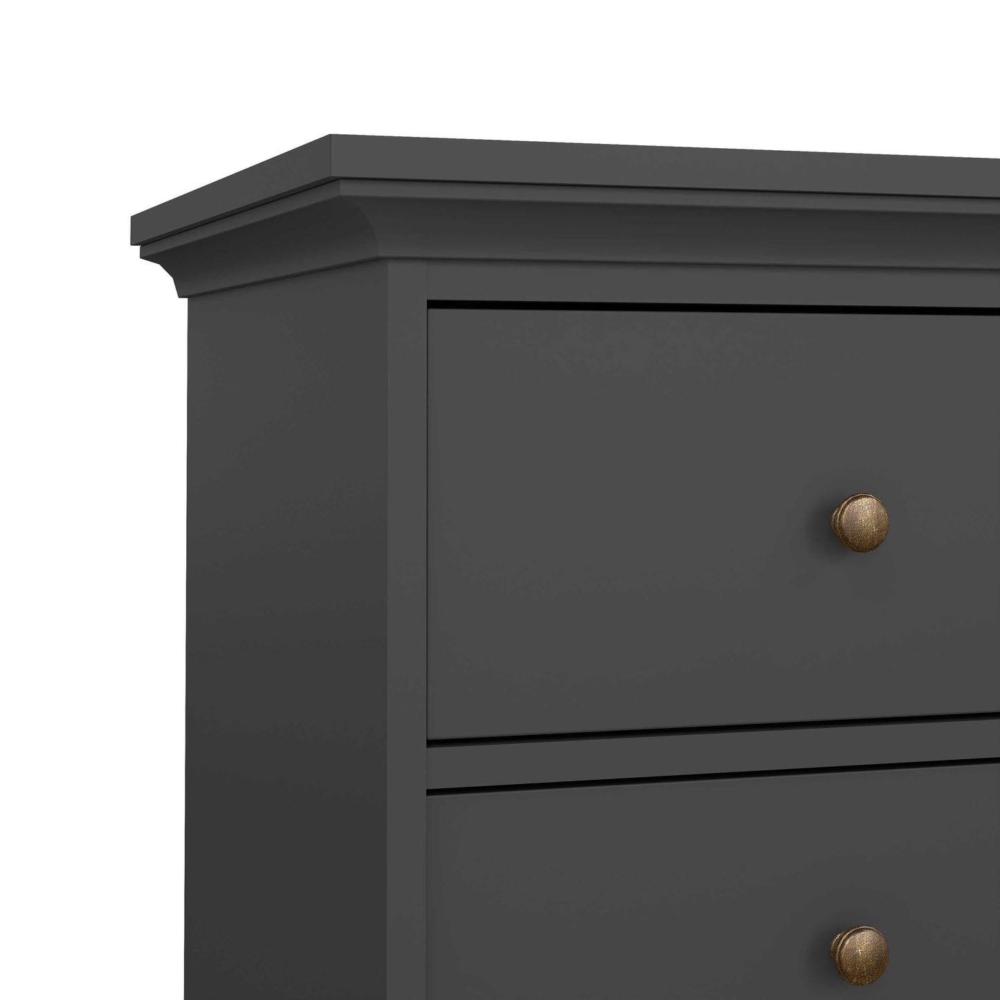 Osaka Farmhouse Dark Grey Wooden Chest 4 Drawers