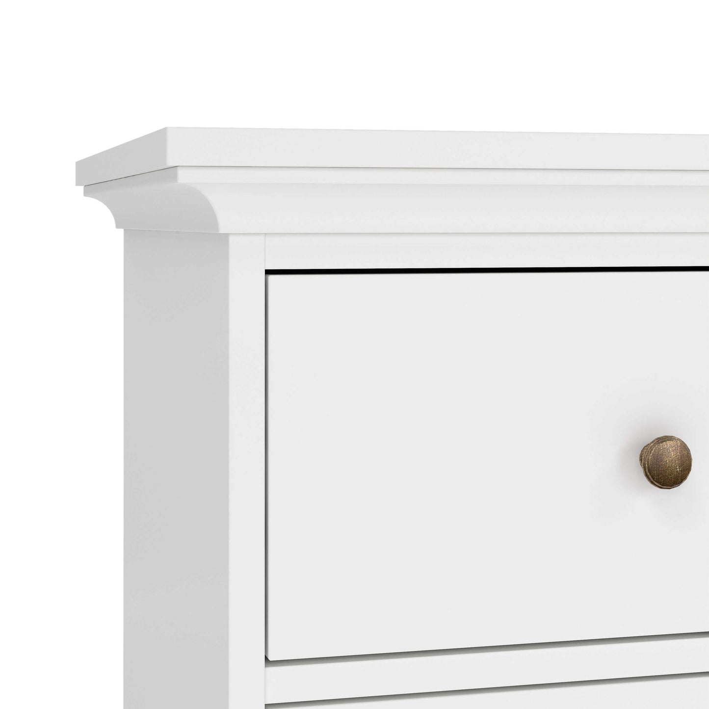 Osaka Tall Farmhouse White Wooden Chest 6 Drawers