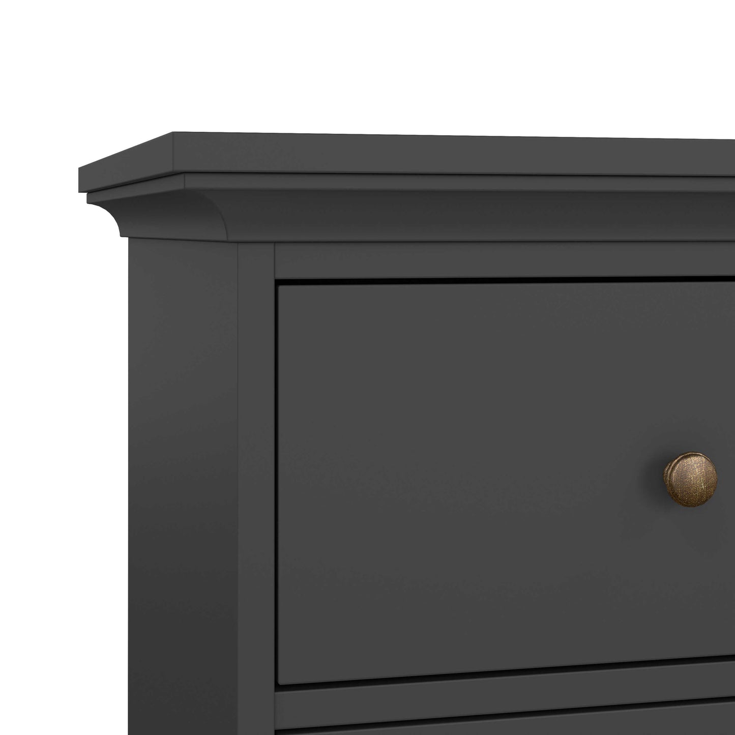 Osaka Farmhouse Dark Grey Wooden Chest 6 Drawers