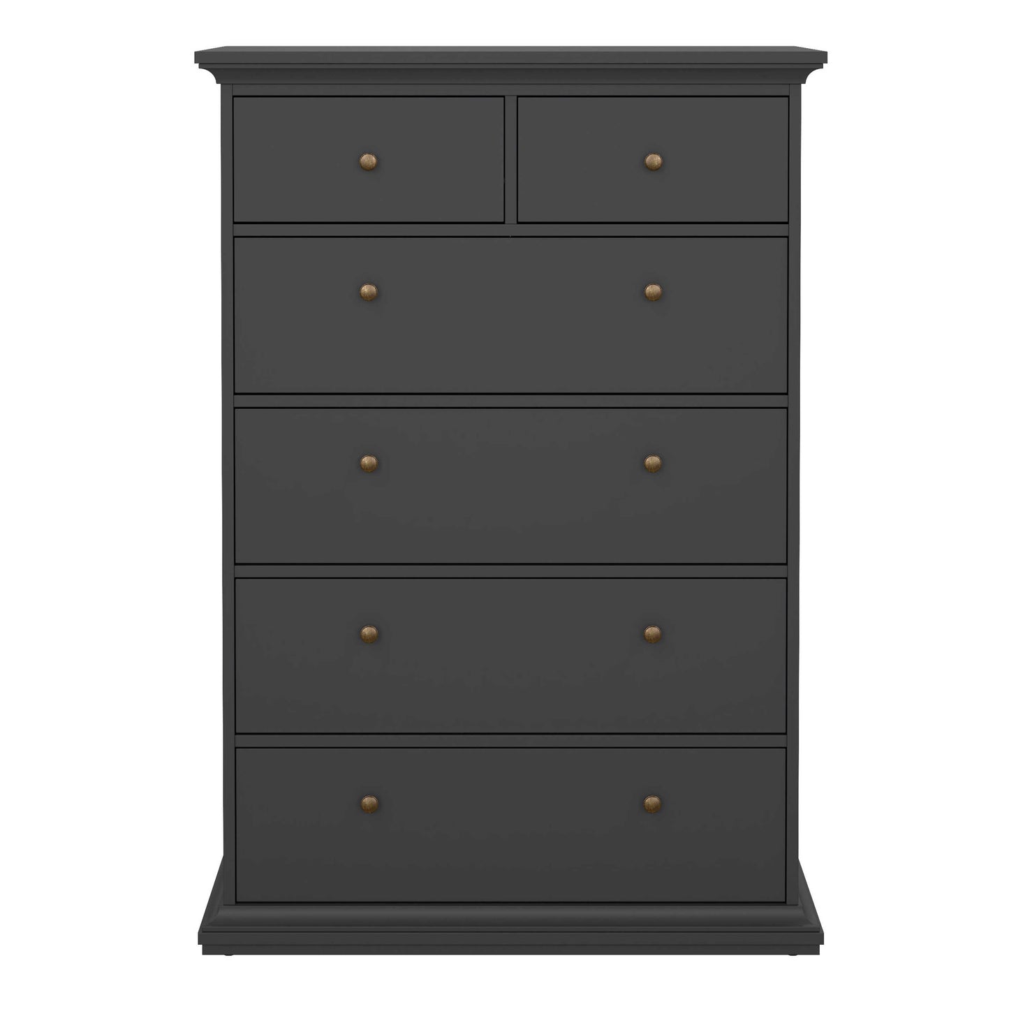 Osaka Farmhouse Dark Grey Wooden Chest 6 Drawers