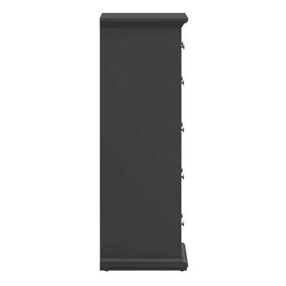 Osaka Farmhouse Dark Grey Wooden Chest 6 Drawers