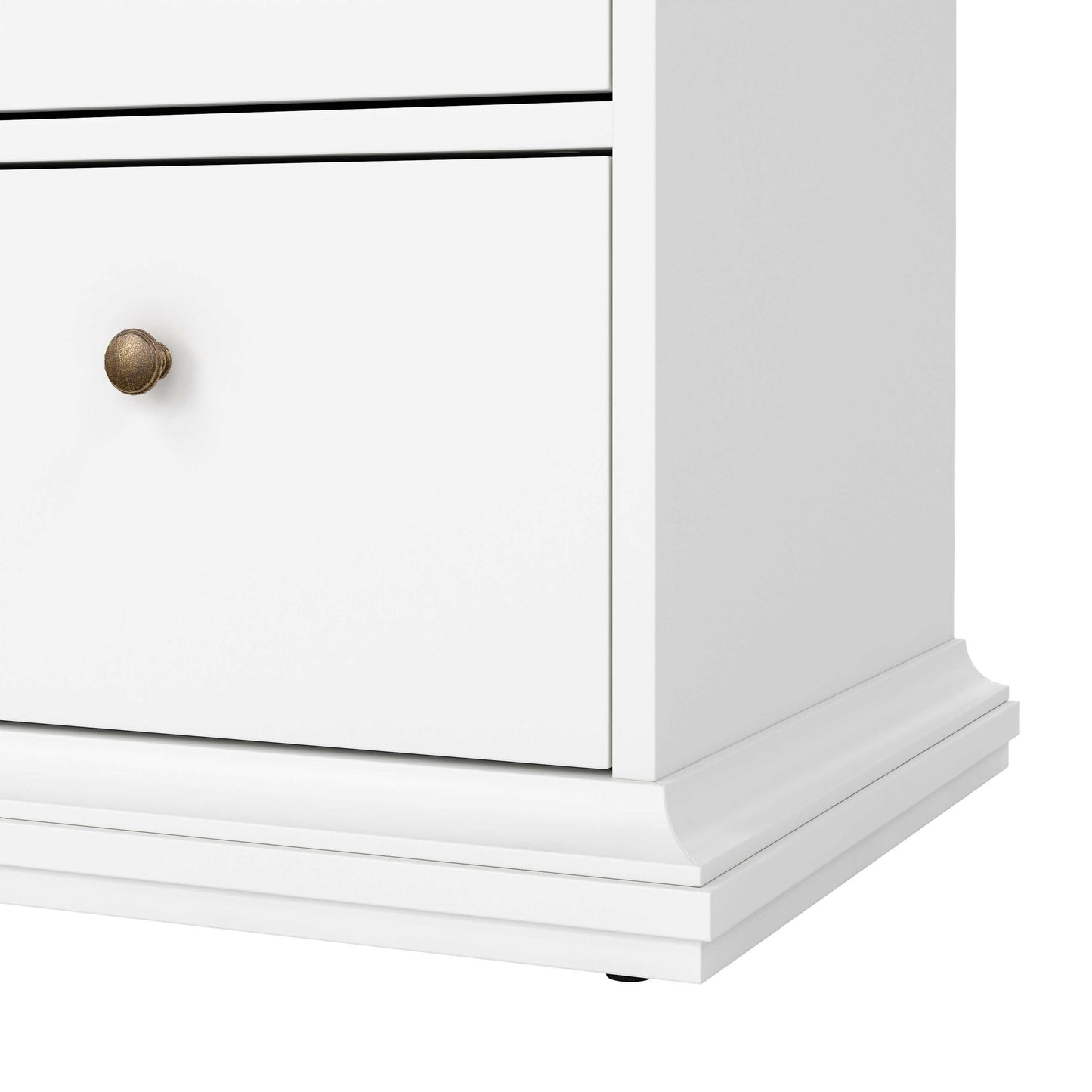 Osaka Farmhouse Wide White Wooden Chest 8 Drawers