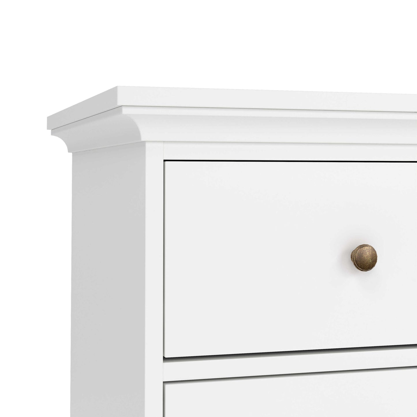 Osaka Farmhouse Wide White Wooden Chest 8 Drawers