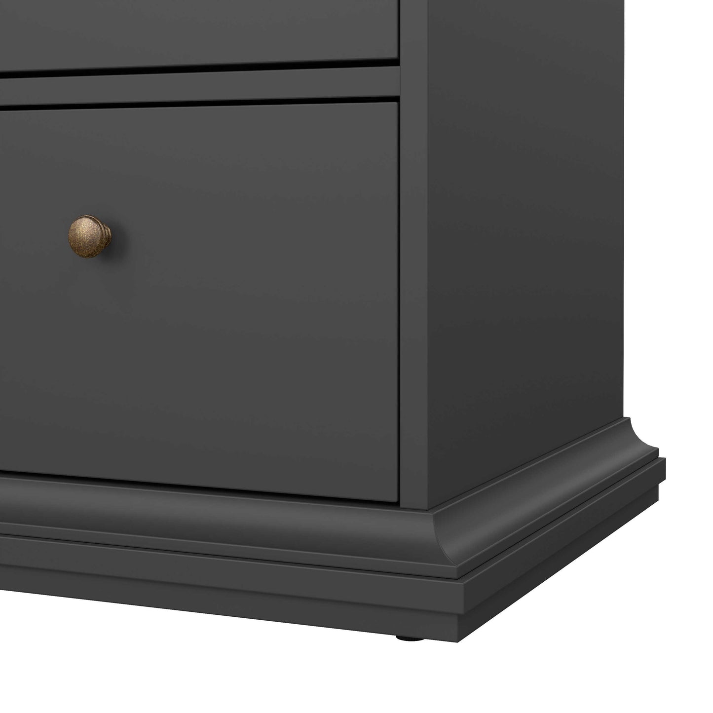 Osaka Farmhouse Dark Grey Wide Wooden Chest 8 Drawers