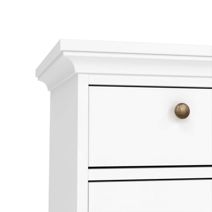 Osaka Farmhouse White Wooden Bedside Table 1 Door 1 Drawer