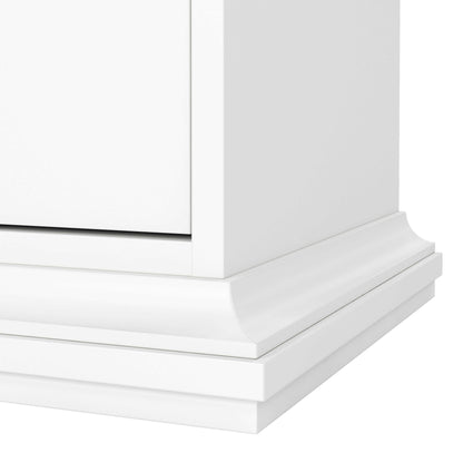 Osaka Farmhouse White Wooden Bedside Table 1 Door 1 Drawer