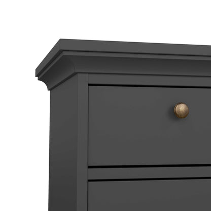 Osaka Farmhouse Dark Grey Wooden Bedside Table 1 Door 1 Drawer