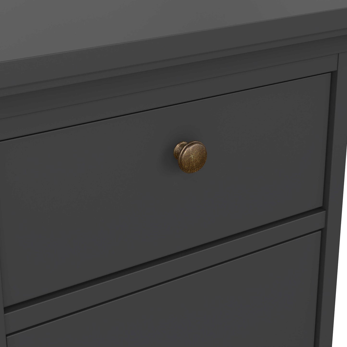 Osaka Farmhouse Dark Grey Wooden Bedside Table 1 Door 1 Drawer