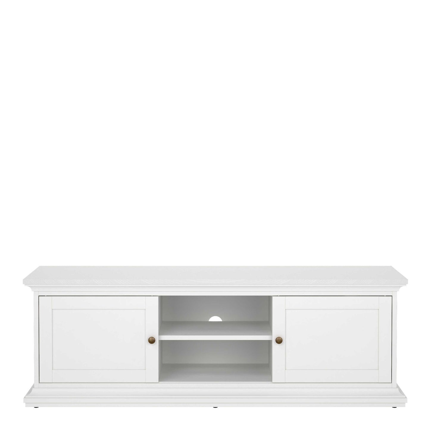 Osaka Farmhouse White Wooden TV Unit 2 Doors