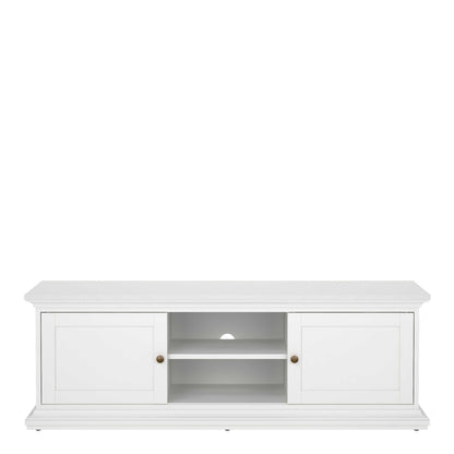 Osaka Farmhouse White Wooden TV Unit 2 Doors
