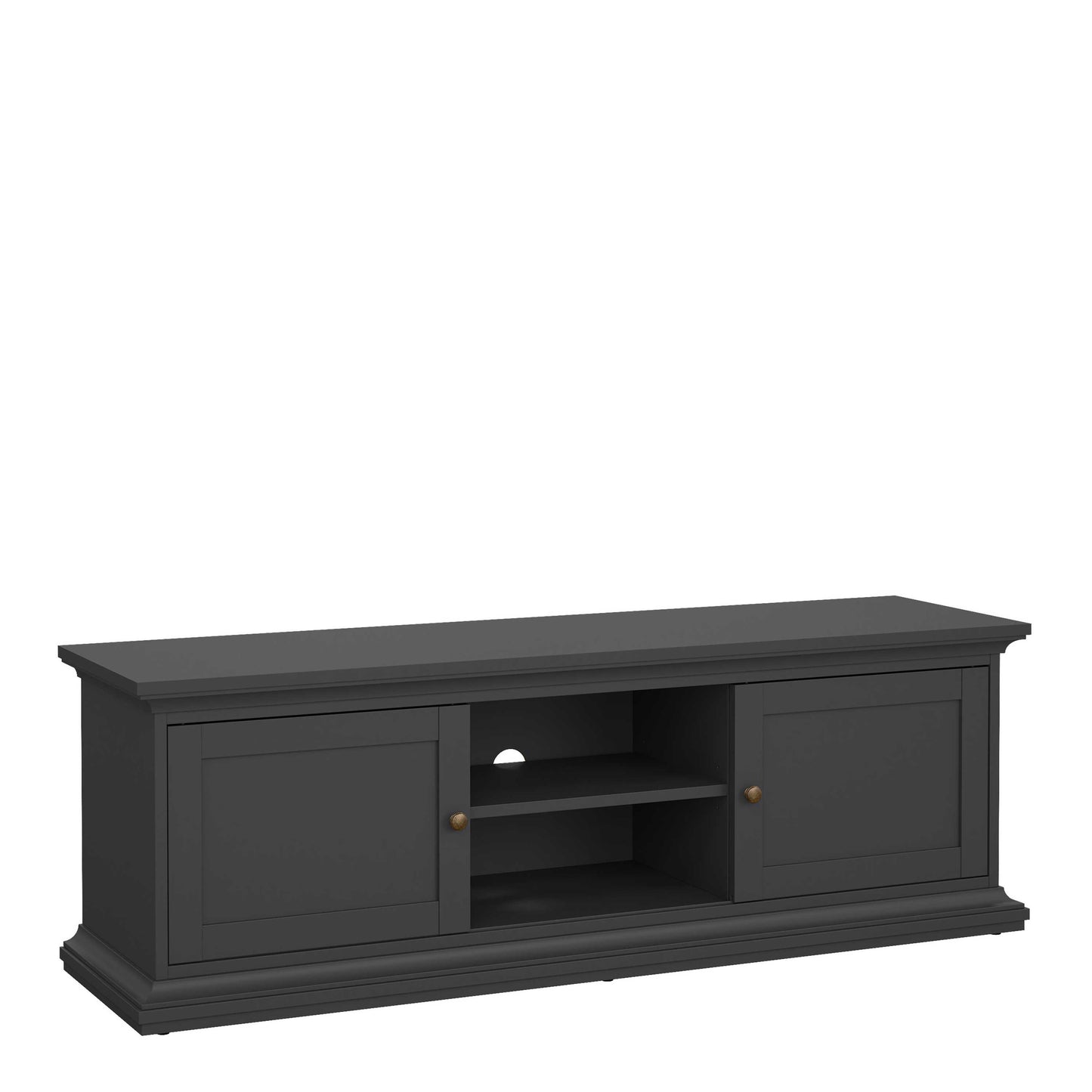 Osaka Farmhouse Dark Grey Wooden TV Unit 2 Doors