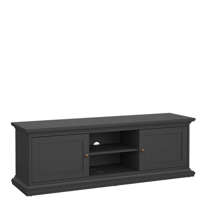 Osaka Farmhouse Dark Grey Wooden TV Unit 2 Doors