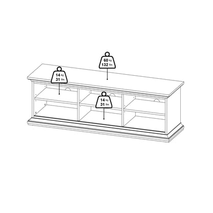 Osaka Farmhouse Dark Grey Wooden TV Unit 2 Doors