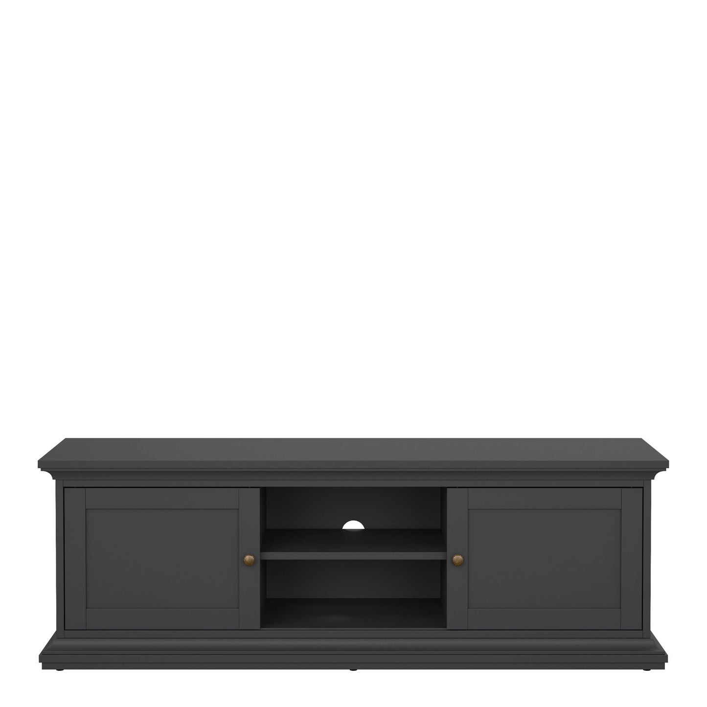 Osaka Farmhouse Dark Grey Wooden TV Unit 2 Doors