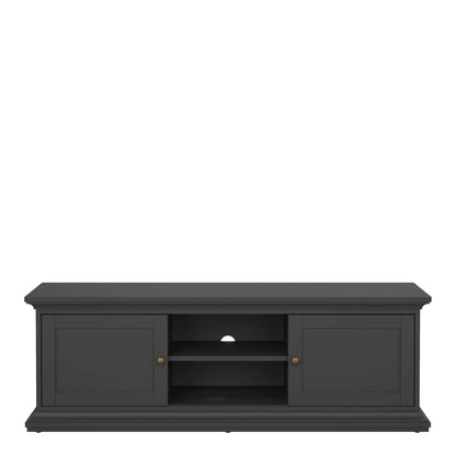 Osaka Farmhouse Dark Grey Wooden TV Unit 2 Doors