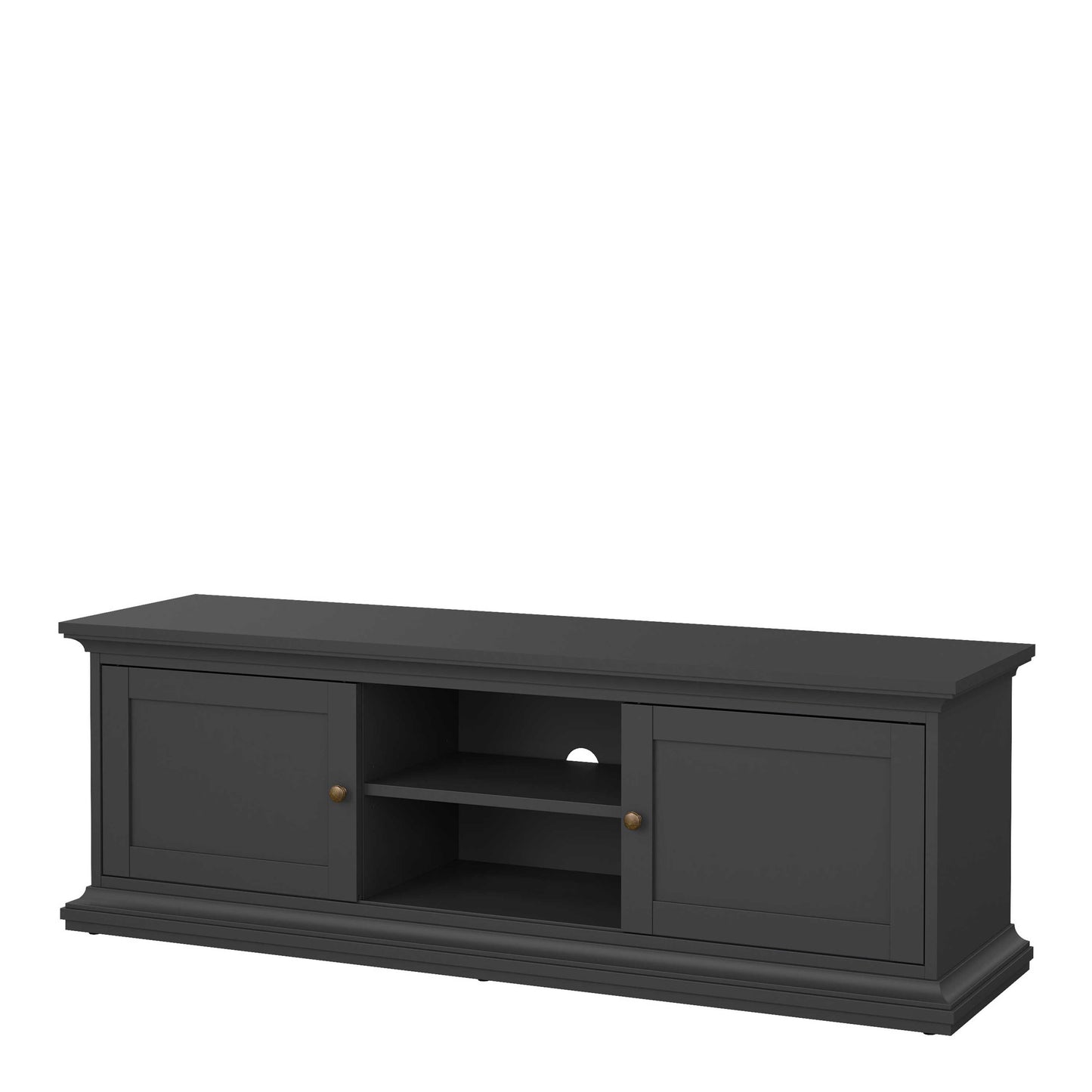 Osaka Farmhouse Dark Grey Wooden TV Unit 2 Doors