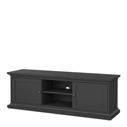 Osaka Farmhouse Dark Grey Wooden TV Unit 2 Doors