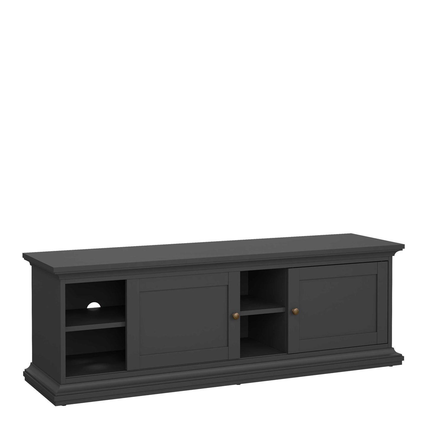 Osaka Farmhouse Dark Grey Wooden TV Unit 2 Doors