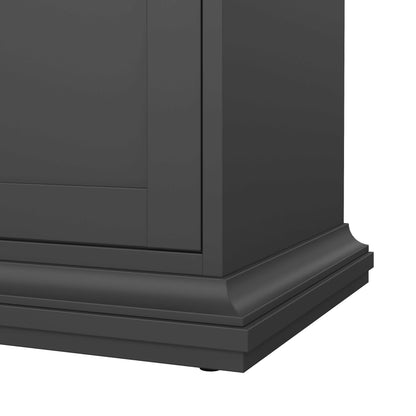 Osaka Farmhouse Dark Grey Wooden TV Unit 2 Doors