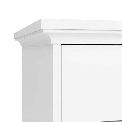 Osaka Farmhouse White Wooden Desk 3 Drawers