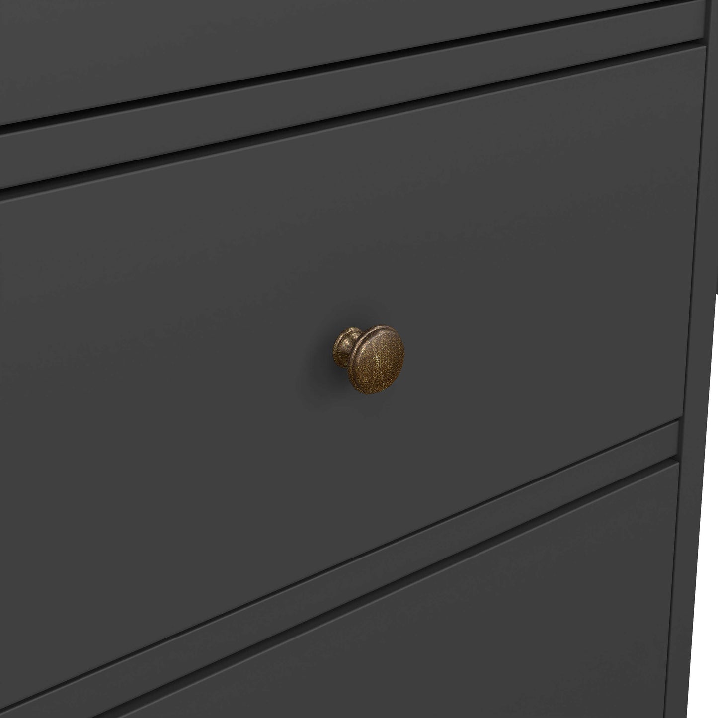 Osaka Farmhouse Dark Grey Wooden Desk 3 Drawers