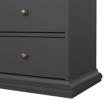 Osaka Farmhouse Dark Grey Wooden China Cabinet 2 Drawers 2 Doors 3 Shelves