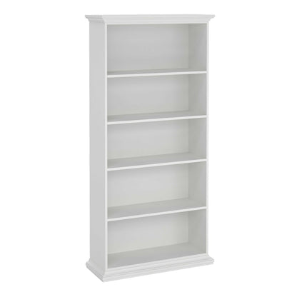 Osaka Farmhouse White Wooden Tall Bookcase