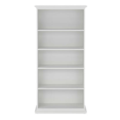 Osaka Farmhouse White Wooden Tall Bookcase