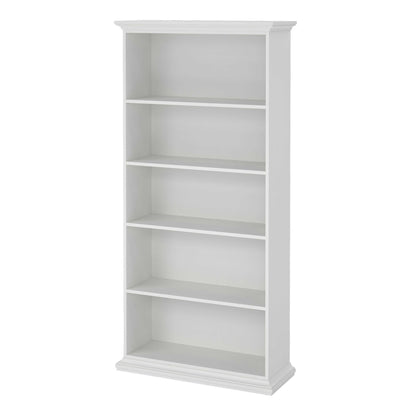 Osaka Farmhouse White Wooden Tall Bookcase