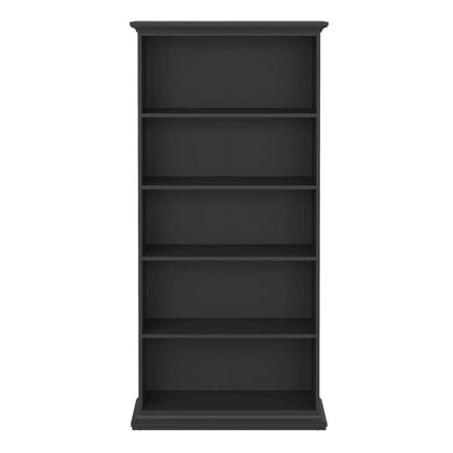 Osaka Farmhouse Dark Grey Wooden Tall Bookcase