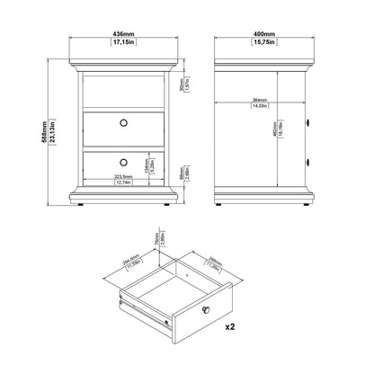 Osaka 3 Piece Farmhouse Bedroom Furniture Set Grey Wooden
