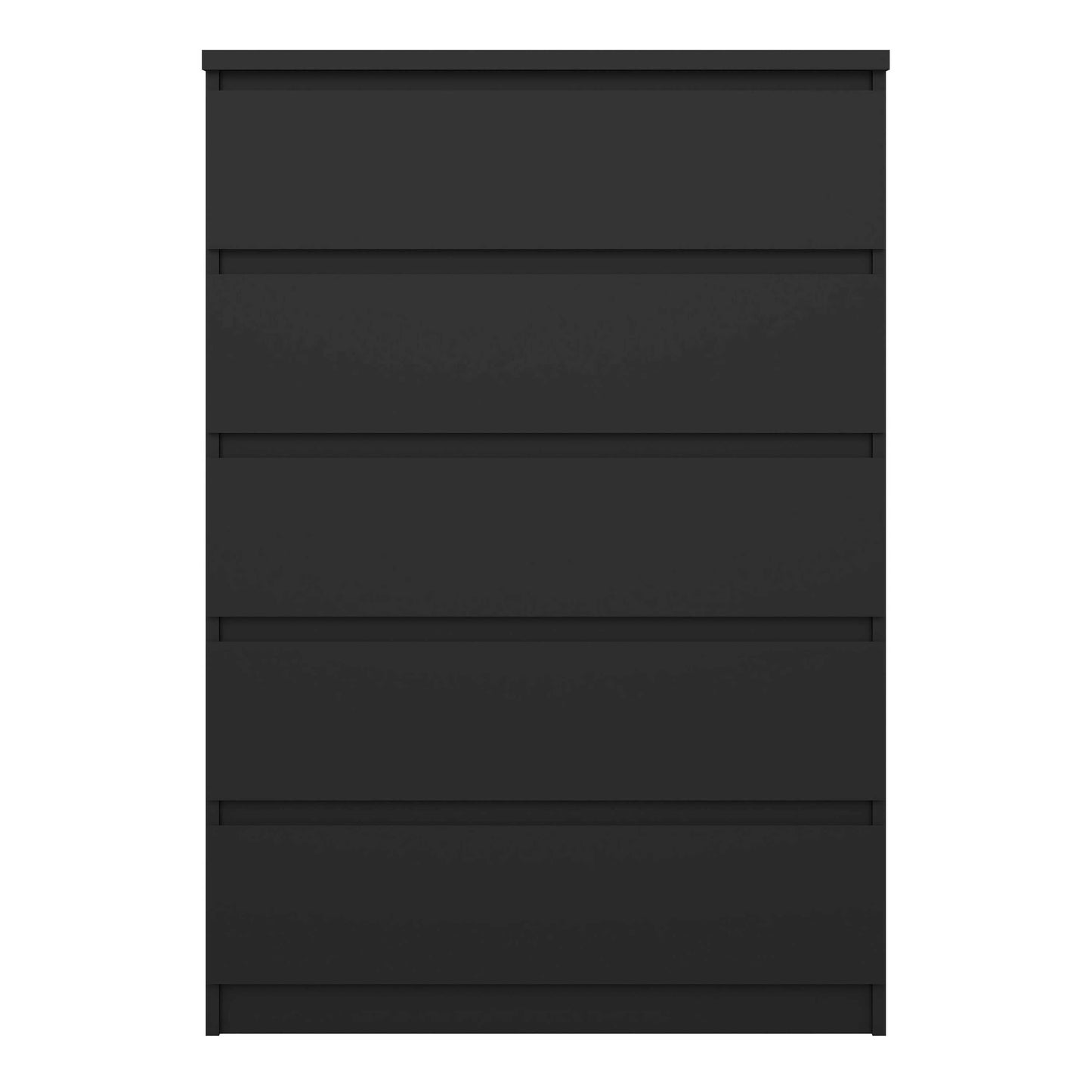 Budapest Matt Black Wooden Chest 5 Drawers