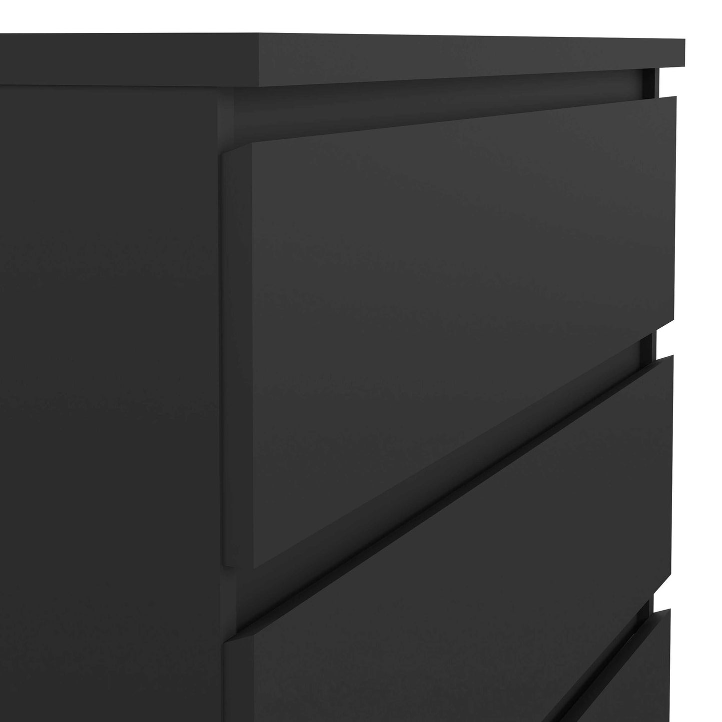 Budapest Matt Black Wooden Chest 5 Drawers