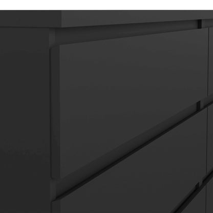Budapest Matt Black Wooden Wide Chest 6 Drawers