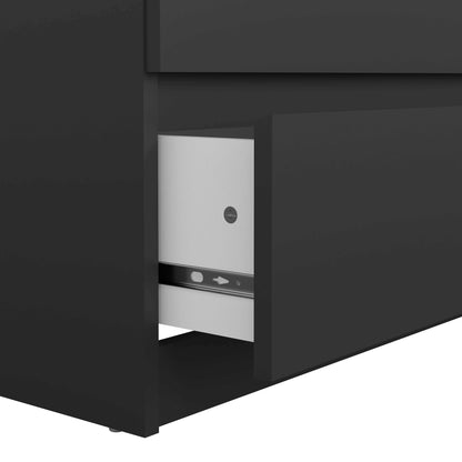 Budapest Matt Black Wooden Wide Chest 6 Drawers