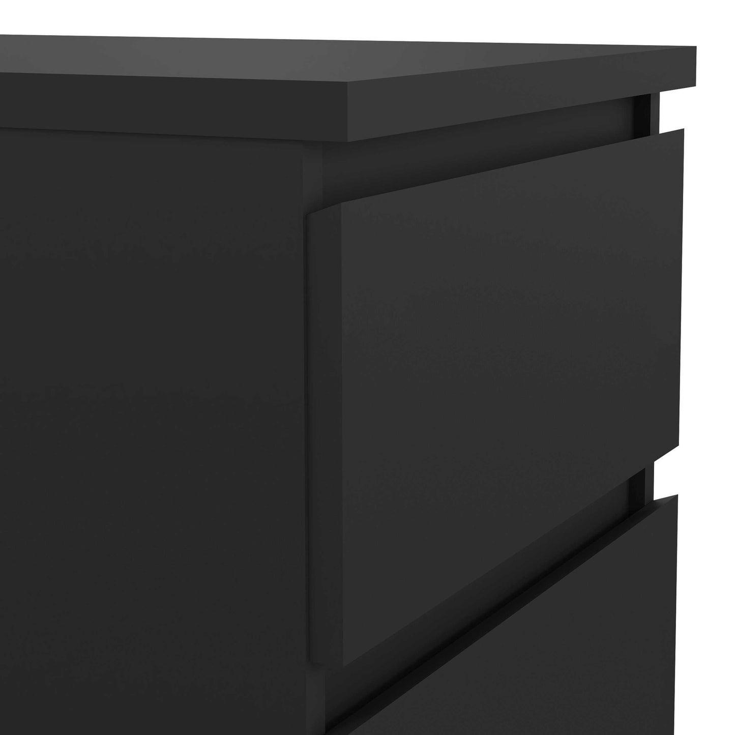 Budapest Matt Black Wooden Narrow Chest 5 Drawers