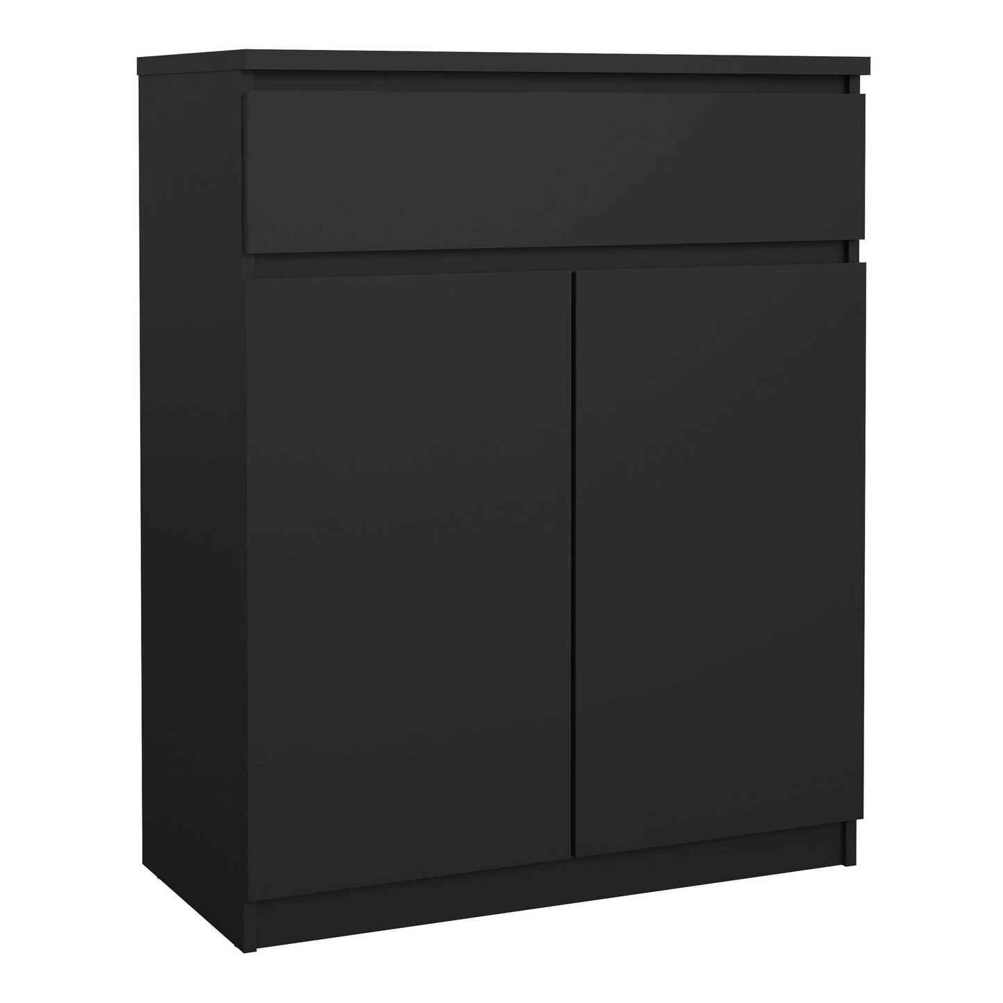 Budapest Matt Black Wooden Sideboard 1 Drawer 2 Doors