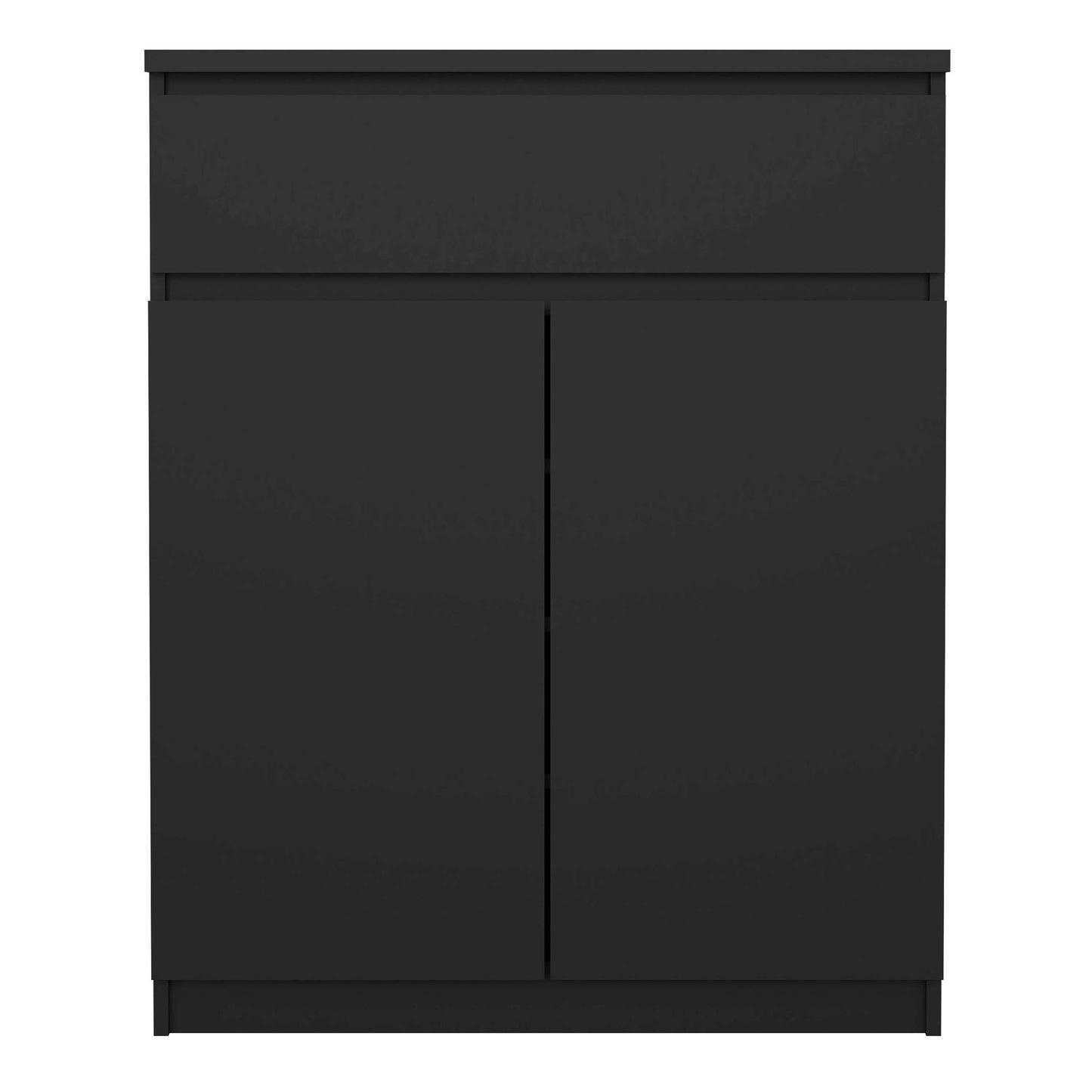 Budapest Matt Black Wooden Sideboard 1 Drawer 2 Doors
