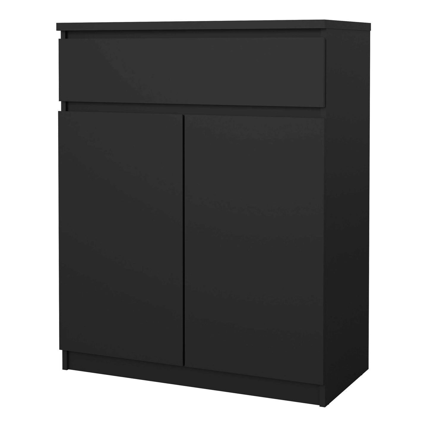 Budapest Matt Black Wooden Sideboard 1 Drawer 2 Doors