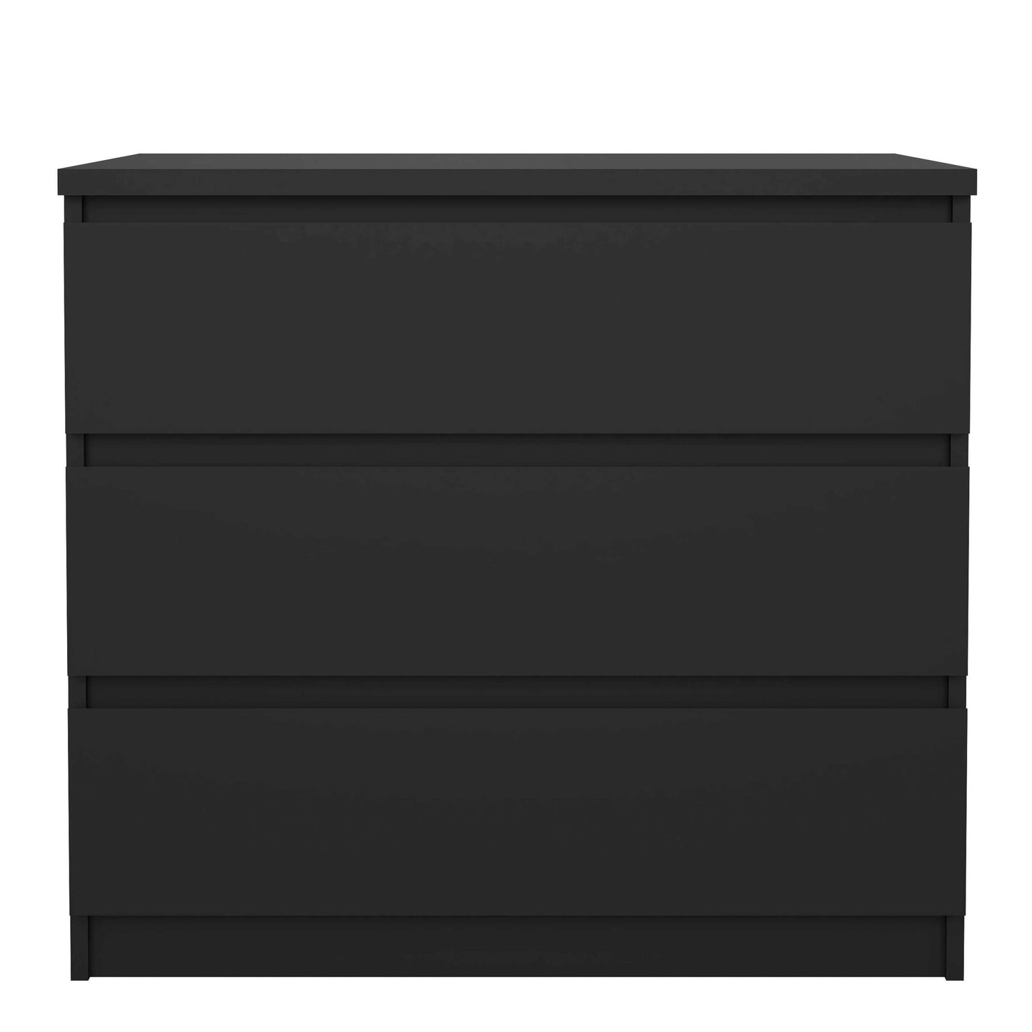 Budapest Matt Black Wooden Chest 3 Drawers