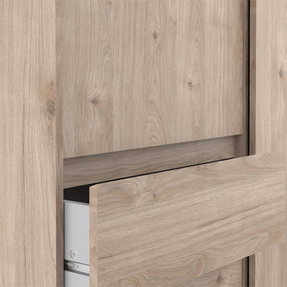Budapest Natural Oak Effect Wood Wardrobe 2 Doors 3 Drawers