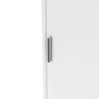 Budapest White Wooden Wardrobe 3 Doors 3 Drawers