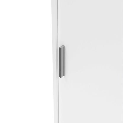 Budapest White Wooden Wardrobe 3 Doors 3 Drawers