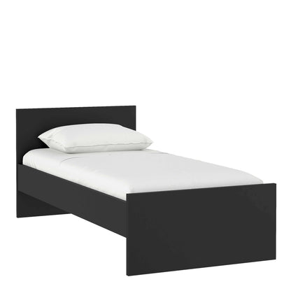 Budapest 3ft Single Black Wooden Bed Frame