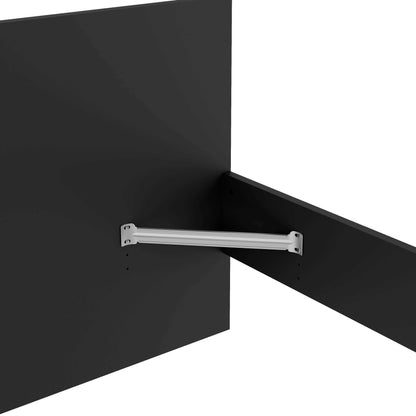 Budapest 3ft Single Black Wooden Bed Frame