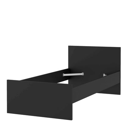 Budapest 3ft Single Black Wooden Bed Frame